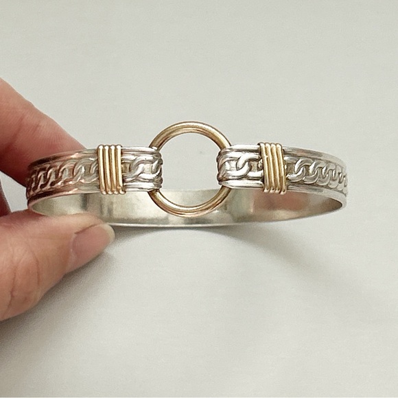 Sterling Silver Gold Wash Circle of Life Bracelet - Picture 8 of 12